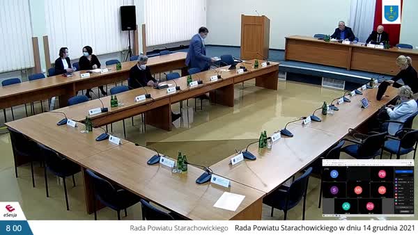 XXXVI Sesja Rady Powiatu w Starachowicach z dnia 14.12.2021r.