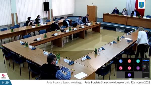 XXXVIII Sesja Rady Powiatu w Starachowicach z dnia 12.01.2022r.