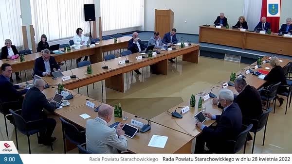 XLI Sesja Rady Powiatu w Starachowicach z dnia 28.04.2022r.